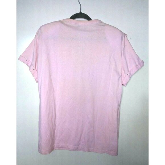 Womens Fringed top western style Made in USA Pink solid & aztec embellished - Picture 6 of 8